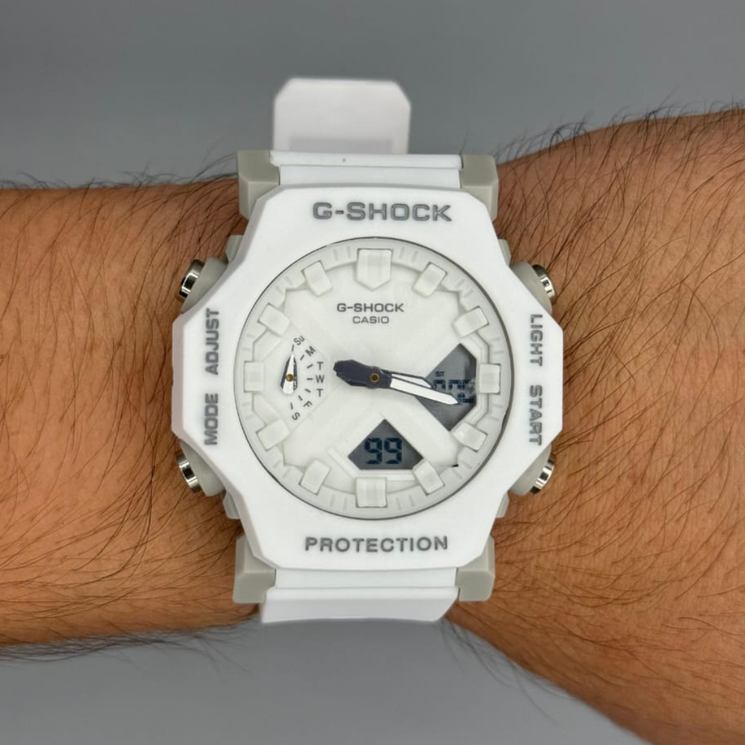 005 G Shock Blanco Octogonal