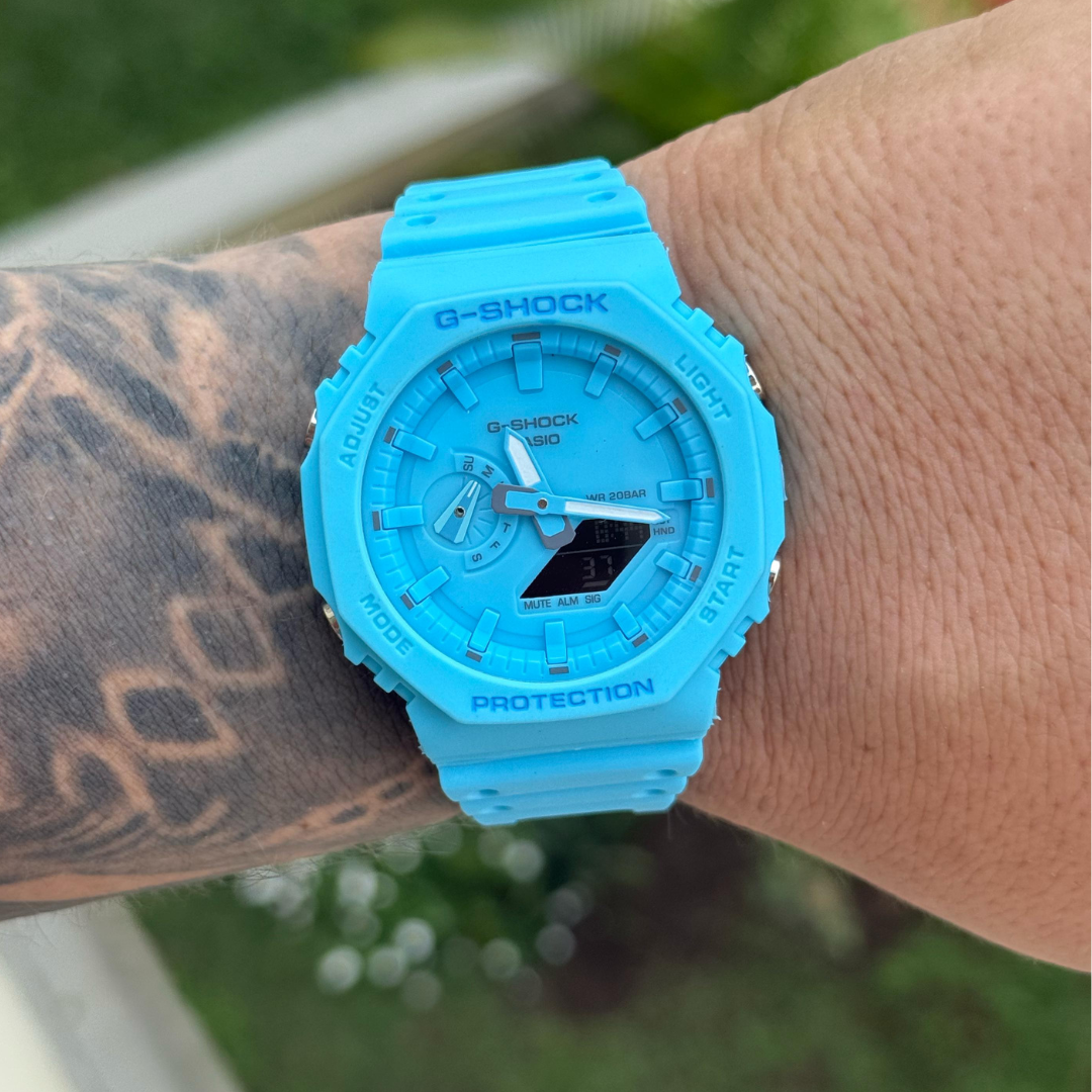 130 G shock azul claro